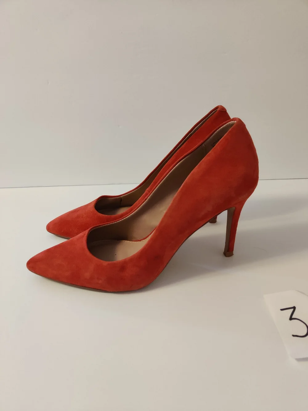Steve Madden Red Suede Pointed-Toe High Heels 8